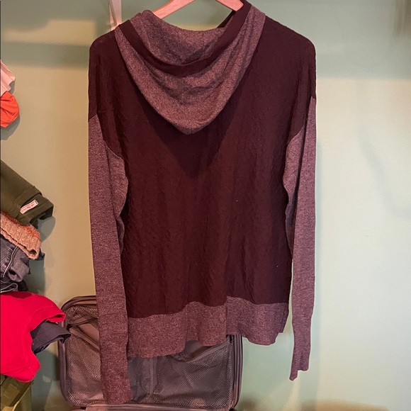 Smartwool Two-Tone Hoodie - Brown and Gray - Picture 2 of 3